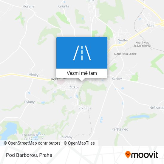 Pod Barborou mapa