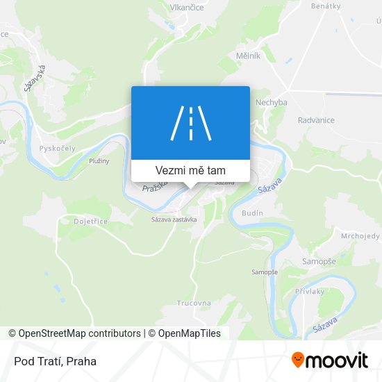 Pod Tratí mapa