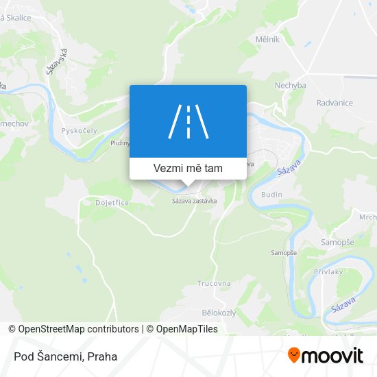 Pod Šancemi mapa