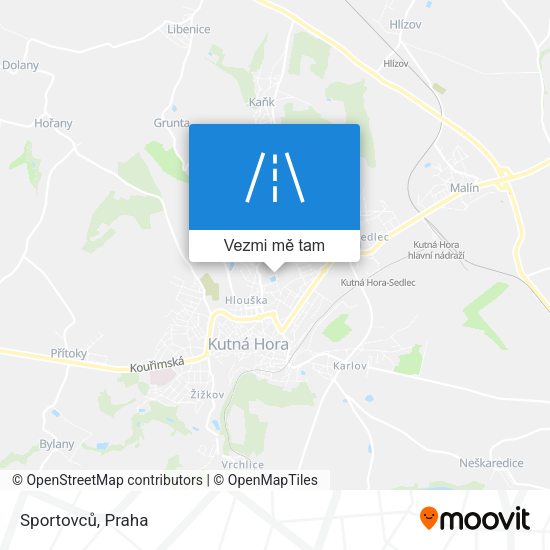 Sportovců mapa