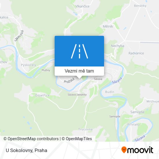 U Sokolovny mapa