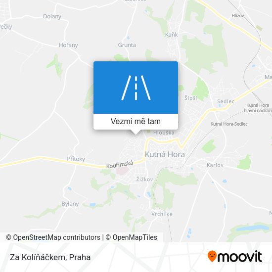 Za Kolíňáčkem mapa
