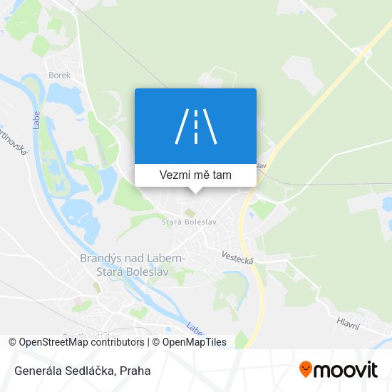 Generála Sedláčka mapa