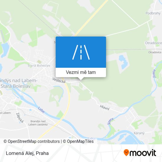 Lomená Alej mapa