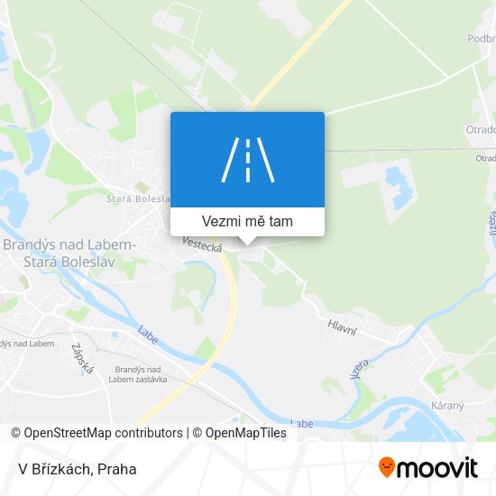 V Břízkách mapa