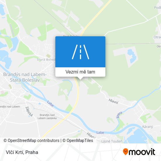 Vlčí Krtí mapa