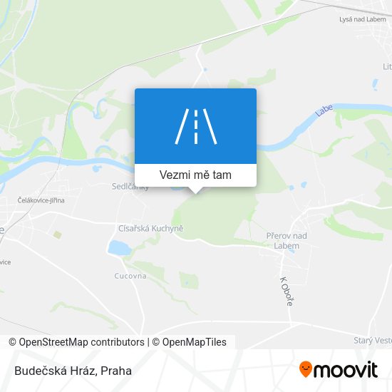 Budečská Hráz mapa