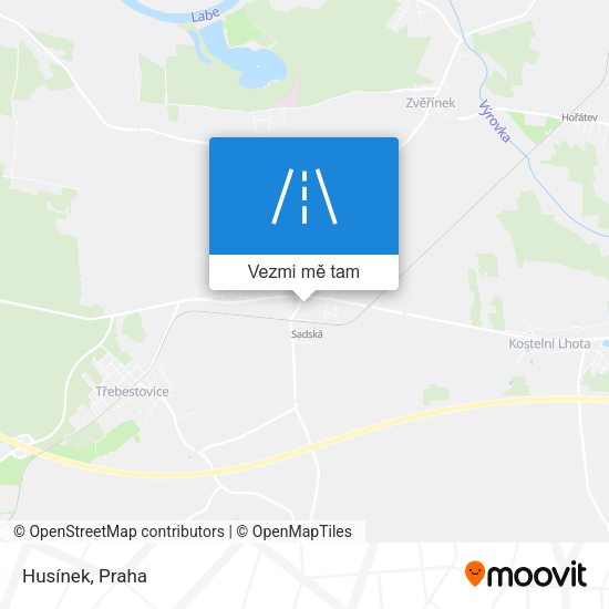 Husínek mapa