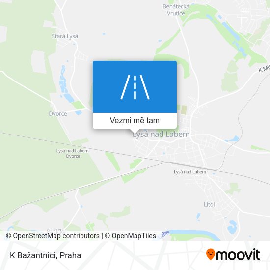 K Bažantnici mapa
