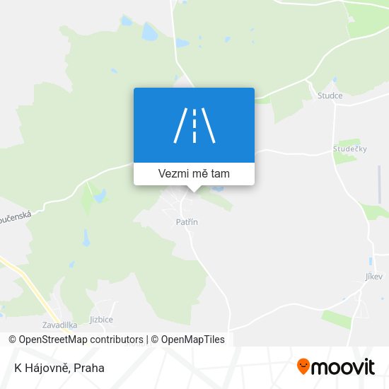 K Hájovně mapa