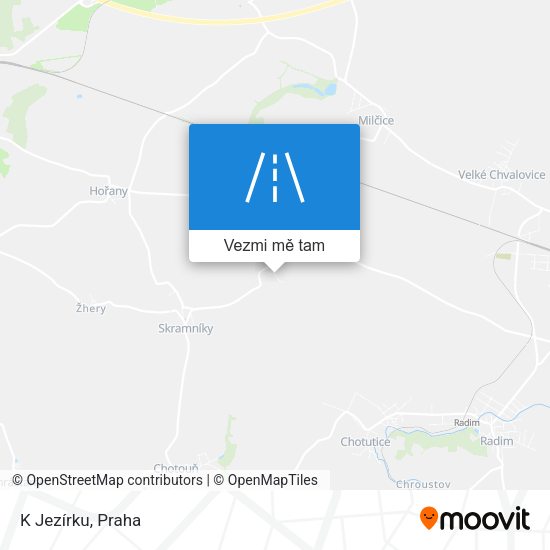 K Jezírku mapa