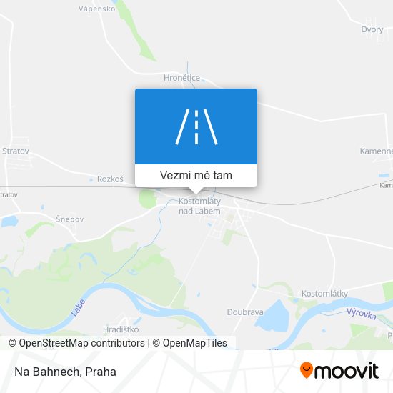 Na Bahnech mapa
