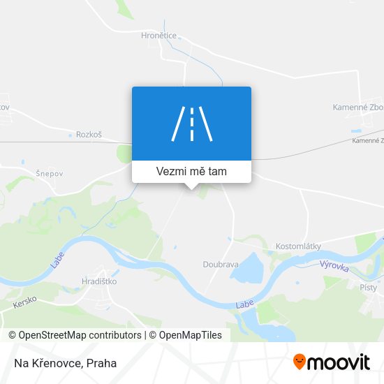 Na Křenovce mapa