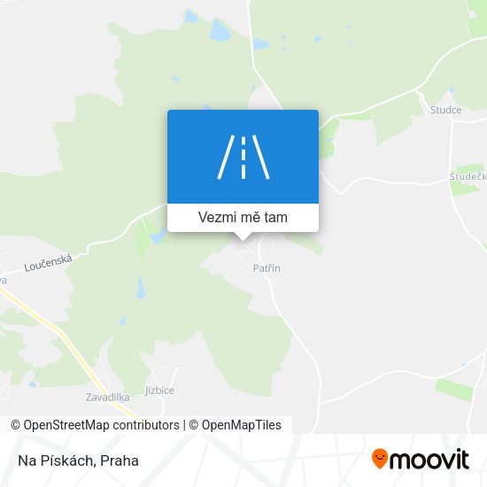 Na Pískách mapa