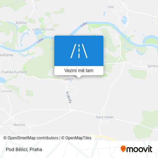 Pod Bělicí mapa