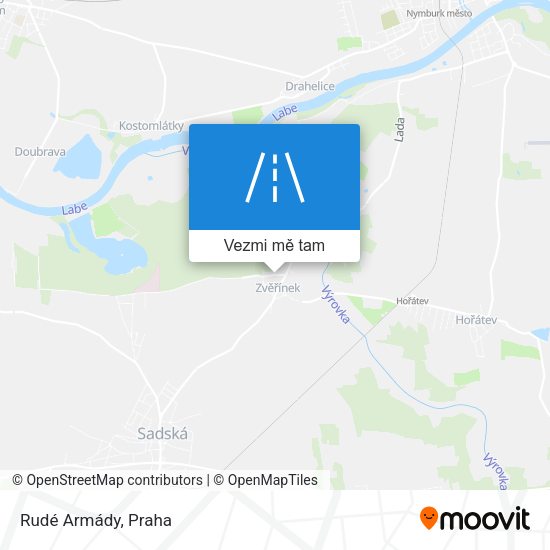 Rudé Armády mapa