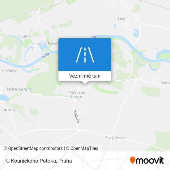 U Kounického Potoka mapa