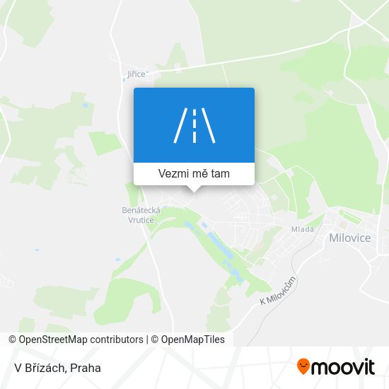 V Břízách mapa