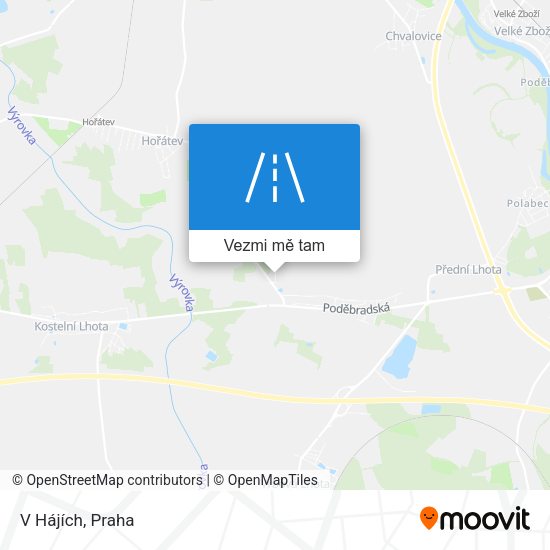 V Hájích mapa
