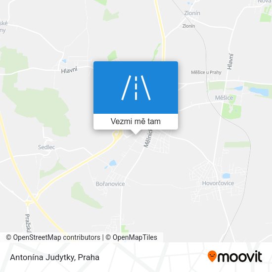 Antonína Judytky mapa