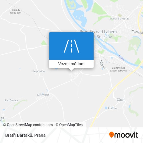 Bratří Bartáků mapa