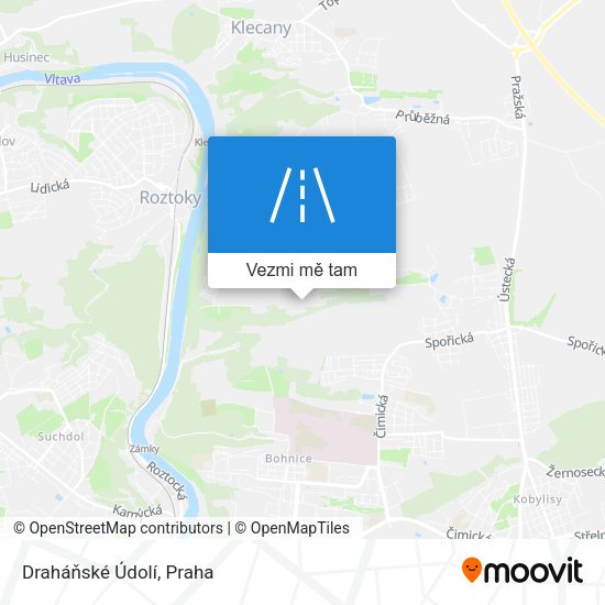 Draháňské Údolí mapa