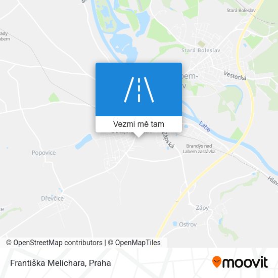 Františka Melichara mapa