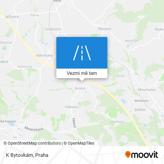 K Bytovkám mapa