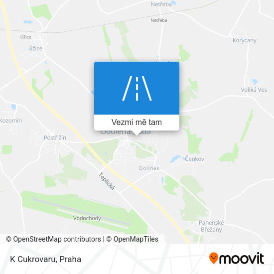 K Cukrovaru mapa