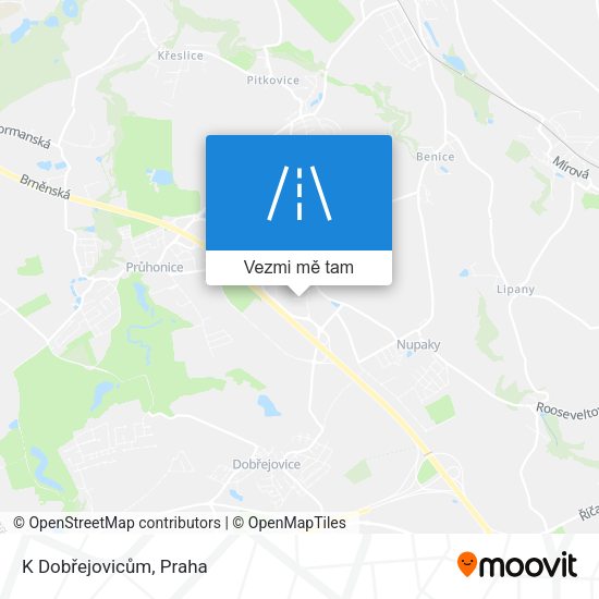 K Dobřejovicům mapa