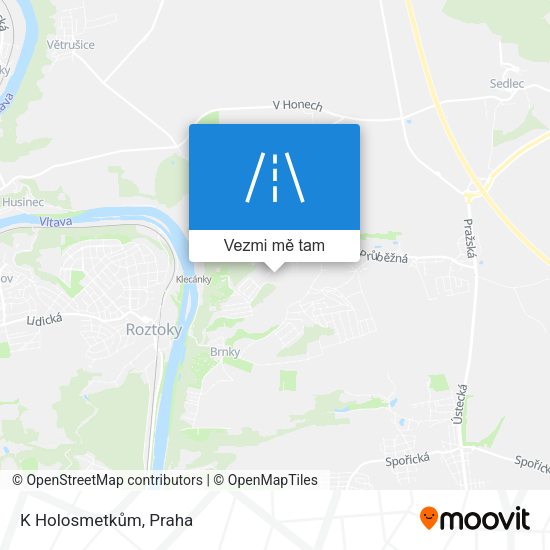 K Holosmetkům mapa