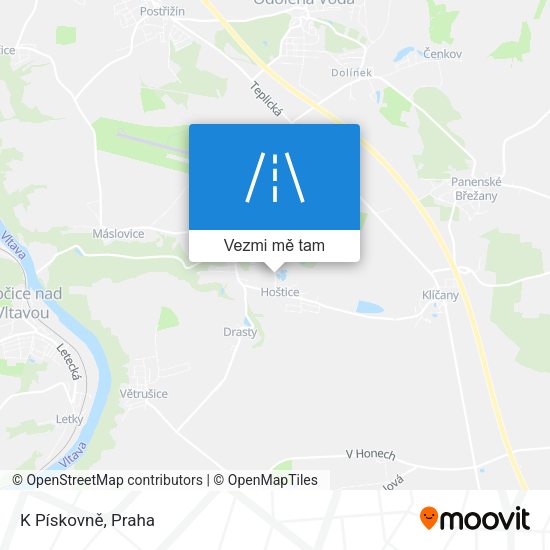 K Pískovně mapa