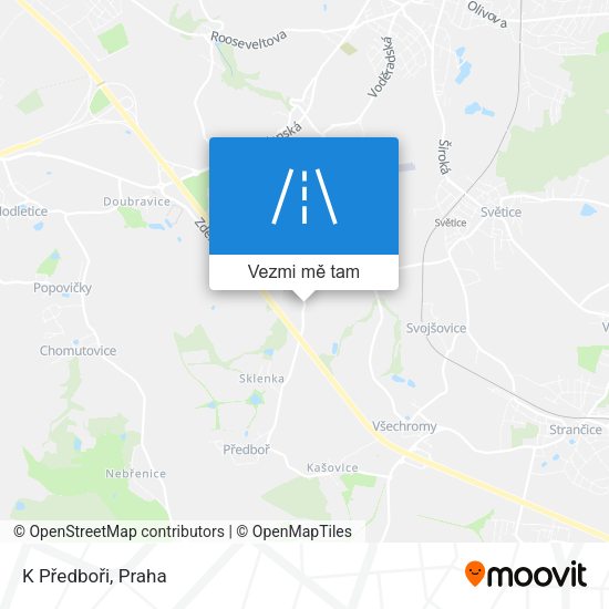 K Předboři mapa