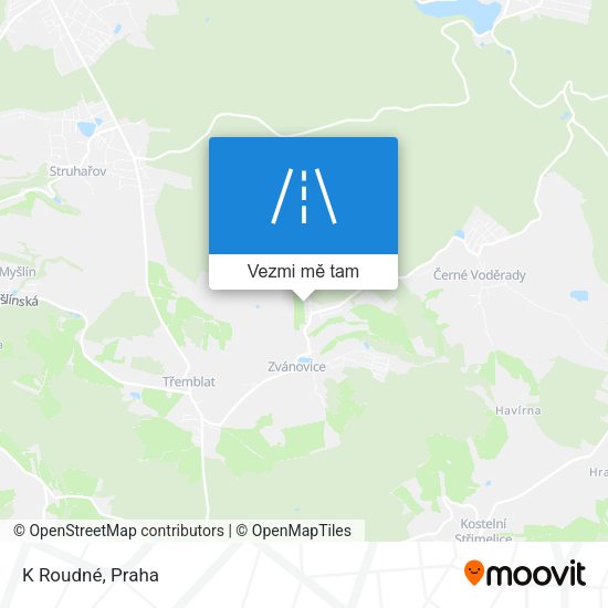 K Roudné mapa