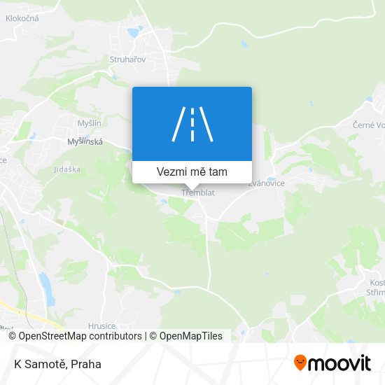 K Samotě mapa