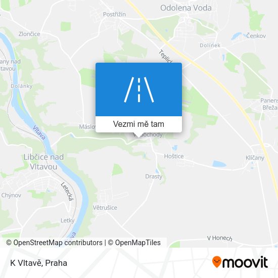 K Vltavě mapa