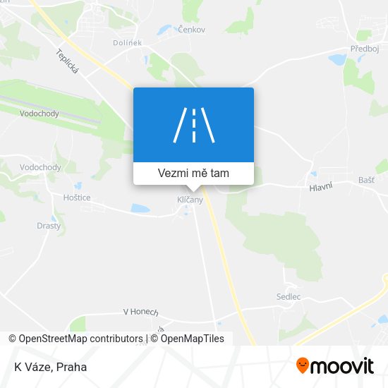 K Váze mapa