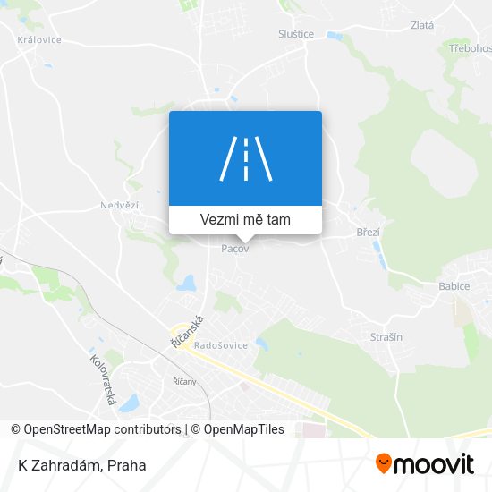 K Zahradám mapa