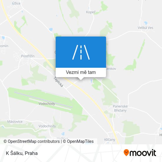 K Šálku mapa