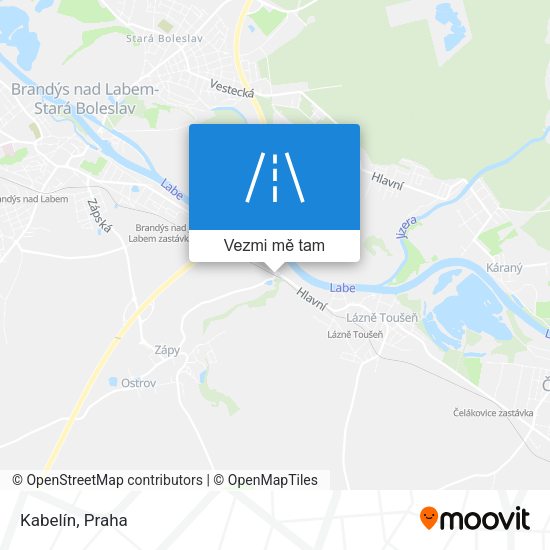 Kabelín mapa