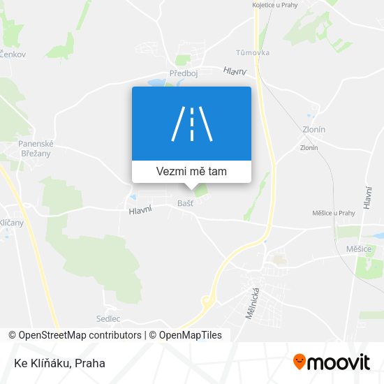 Ke Klíňáku mapa
