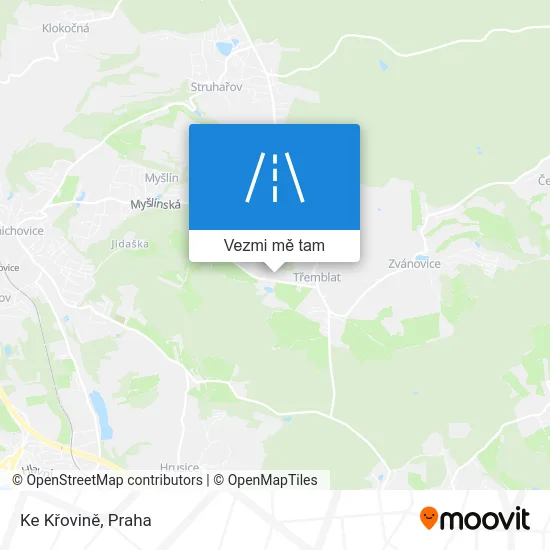 Ke Křovině mapa