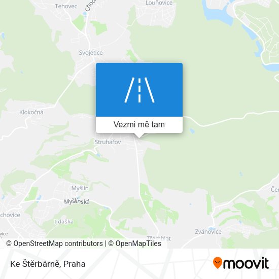 Ke Štěrbárně mapa