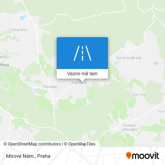 Mírové Nám. mapa