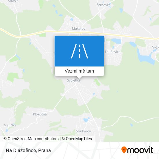 Na Dlážděnce mapa