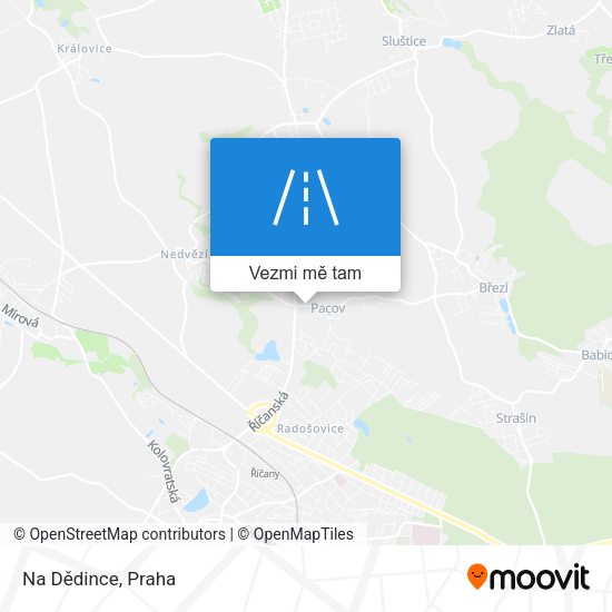 Na Dědince mapa