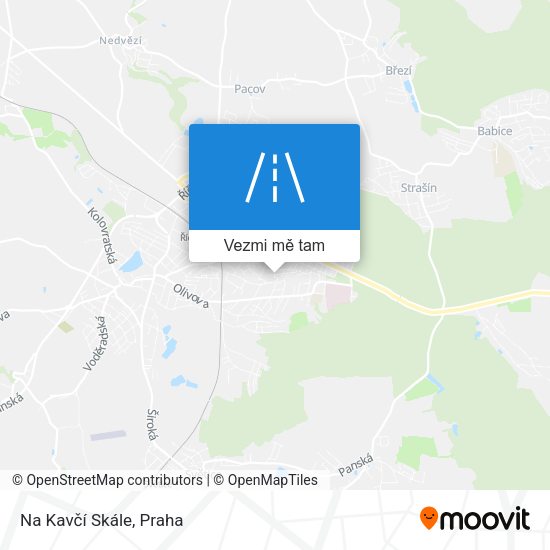 Na Kavčí Skále mapa