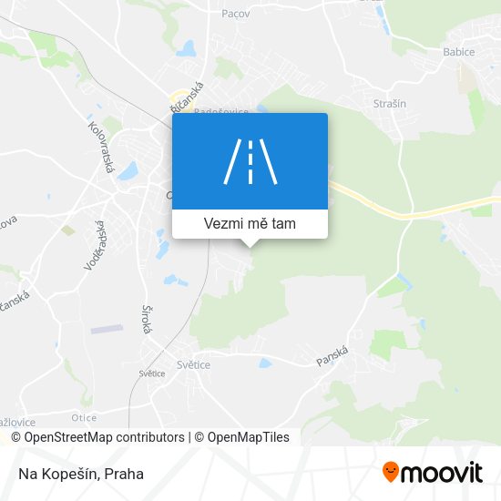Na Kopešín mapa
