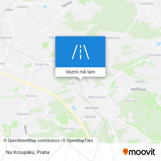 Na Kroupáku mapa