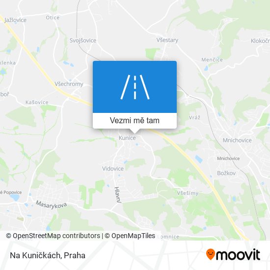 Na Kuničkách mapa